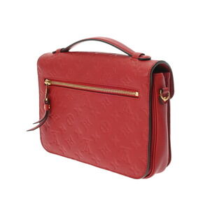 Louis Vuitton Handbag Empreinte Pochette Red Leather Metis Cerise